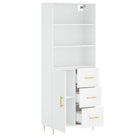 Hoge kast met ijzeren poten van bewerkt hout voor een stijlvolle look - Dressoirs & buffetkasten