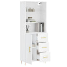 Hoge kast met ijzeren poten van bewerkt hout voor een stijlvolle look - Dressoirs & buffetkasten