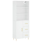 Hoge kast met ijzeren poten van bewerkt hout voor een stijlvolle look - Dressoirs & buffetkasten