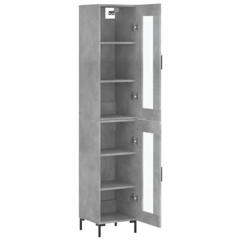 Hoge kast met ijzeren poten van bewerkt hout voor een trendy interieur - Dressoirs & buffetkasten