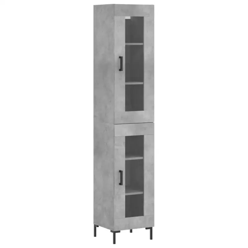 Hoge kast met ijzeren poten van bewerkt hout voor een trendy interieur - Dressoirs & buffetkasten