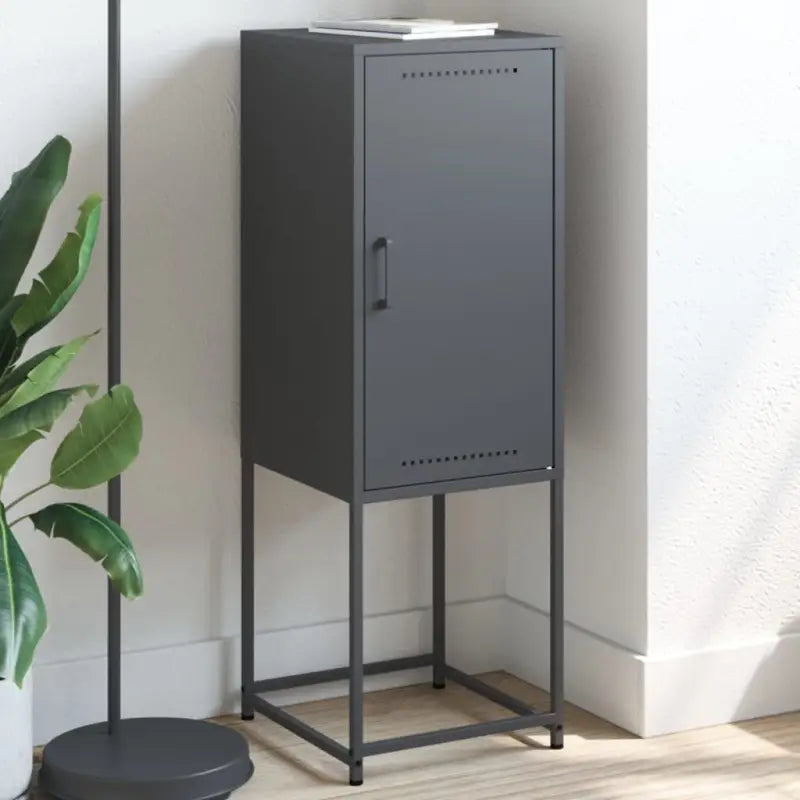 Hoge kast met industriële stijl voor woon- en slaapkamer - Antraciet / 1 - Dressoirs & buffetkasten