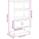 Hoge kast met industriële stijl voor woon en slaapkamer - Dressoirs & buffetkasten