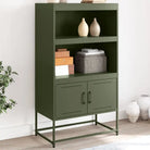 Hoge kast met industriële stijl voor woon en slaapkamer - Groen / 1 - Dressoirs & buffetkasten