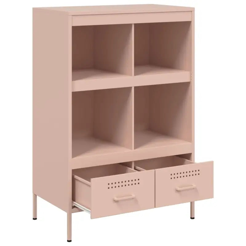 Hoge kast met koudgewalst staal en verstelbare schroefpoten - Dressoirs & buffetkasten