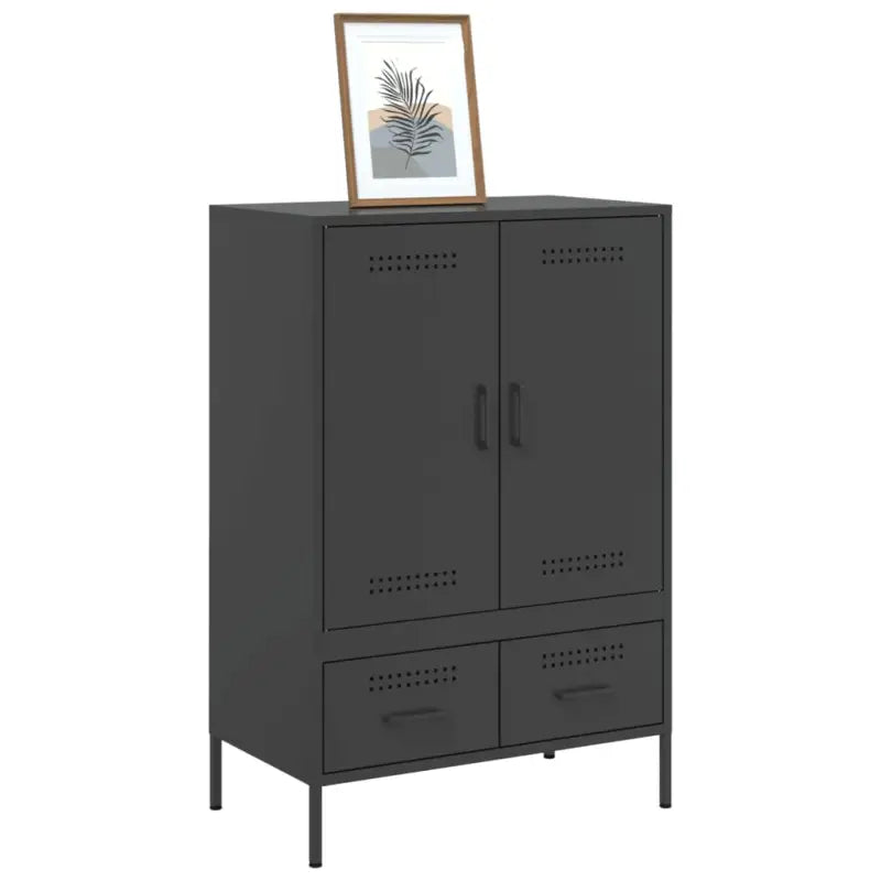 Hoge kast met koudgewalst staal en verstelbare schroefpoten - Dressoirs & buffetkasten