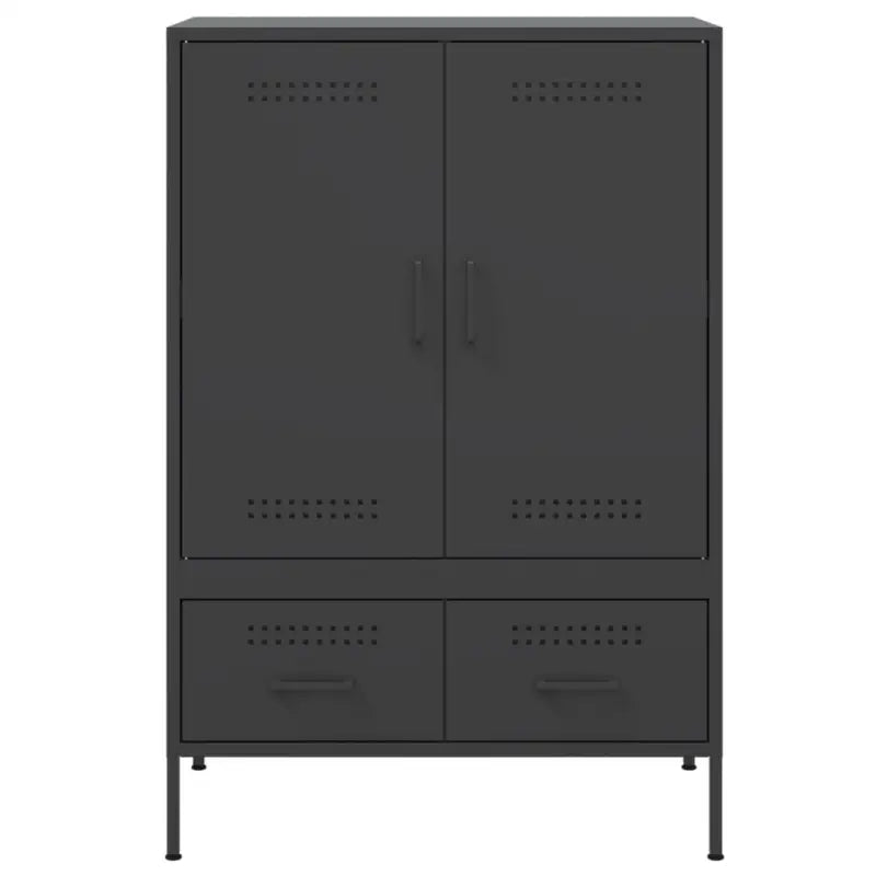 Hoge kast met koudgewalst staal en verstelbare schroefpoten - Dressoirs & buffetkasten