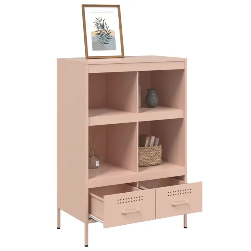 Hoge kast met koudgewalst staal en verstelbare schroefpoten - Dressoirs & buffetkasten