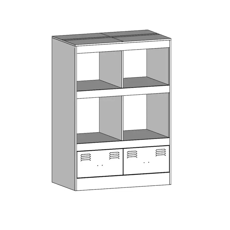 Hoge kast met koudgewalst staal voor een moderne uitstraling - Dressoirs & buffetkasten