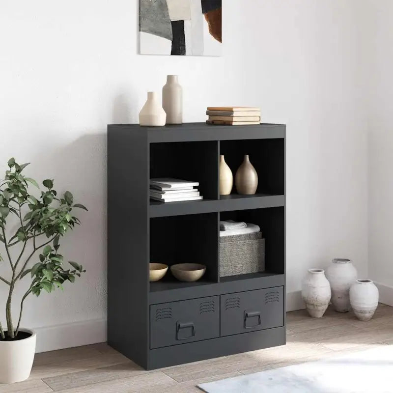 Hoge kast met koudgewalst staal voor een moderne uitstraling - Dressoirs & buffetkasten