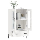 Hoge kast met metalen poten in hoogglans wit voor moderne interieurs - Dressoirs & buffetkasten