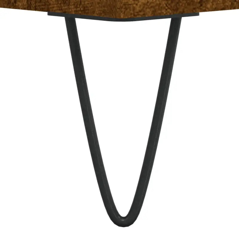 Hoge kast met metalen poten uit bewerkt hout voor moderne charme - Dressoirs & buffetkasten