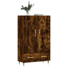 Hoge kast met metalen poten van bewerkt hout voor moderne interieurs - Dressoirs & buffetkasten
