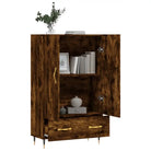 Hoge kast met metalen poten van bewerkt hout voor moderne interieurs - Dressoirs & buffetkasten