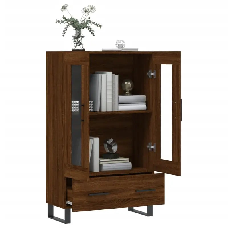 Hoge kast met metalen poten van bewerkt hout voor moderne stijl - Dressoirs & buffetkasten