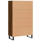 Hoge kast met metalen poten van bewerkt hout voor moderne stijl - Dressoirs & buffetkasten