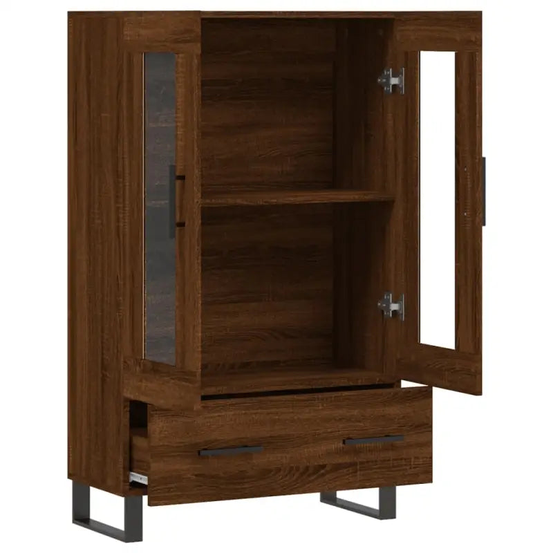 Hoge kast met metalen poten van bewerkt hout voor moderne stijl - Dressoirs & buffetkasten