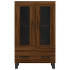 Hoge kast met metalen poten van bewerkt hout voor moderne stijl - Dressoirs & buffetkasten