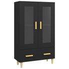 Hoge kast van bewerkt hout eenvoudig schoon en duurzaam interieuraccessoire - Dressoirs & buffetkasten