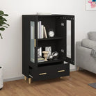 Hoge kast van bewerkt hout eenvoudig schoon en duurzaam interieuraccessoire - Dressoirs & buffetkasten