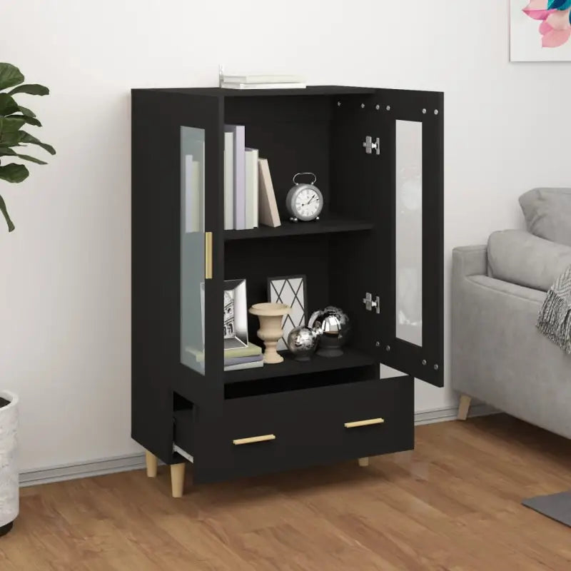 Hoge kast van bewerkt hout eenvoudig schoon en duurzaam interieuraccessoire - Dressoirs & buffetkasten
