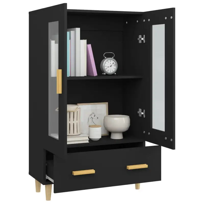 Hoge kast van bewerkt hout eenvoudig schoon en duurzaam interieuraccessoire - Dressoirs & buffetkasten