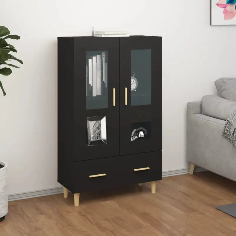 Hoge kast van bewerkt hout eenvoudig schoon en duurzaam interieuraccessoire - Dressoirs & buffetkasten