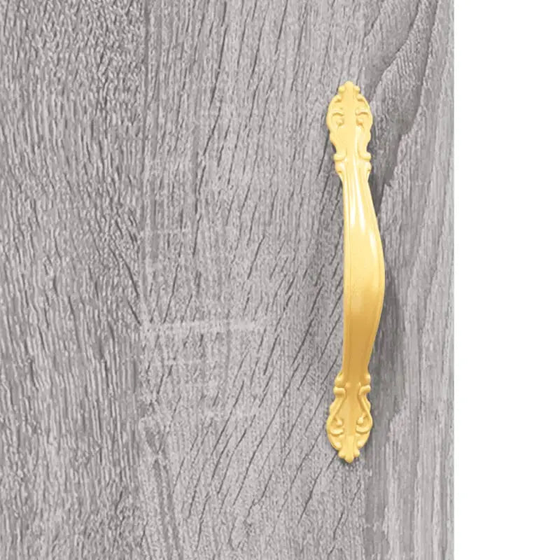 Hoge kast van bewerkt hout in grijs sonoma stijl - Dressoirs & buffetkasten