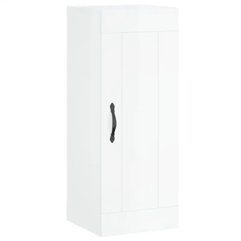 Hoge kast van bewerkt hout in hoogglans wit met charme - Dressoirs & buffetkasten