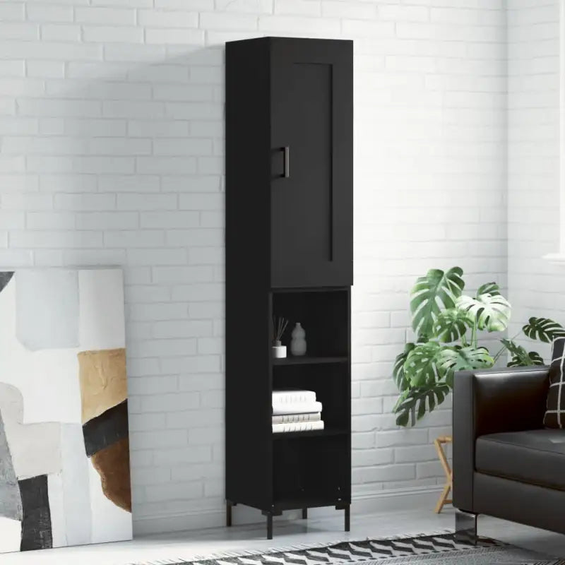 Hoge kast van bewerkt hout met duurzame charme - Dressoirs & buffetkasten