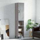 Hoge kast van bewerkt hout met duurzame charme en stijlvolle uitstraling - Grijs sonoma / 1 / 3 schappen - Dressoirs &