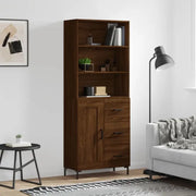Hoge kast van bewerkt hout met duurzame charme en unieke stijl - Dressoirs & buffetkasten