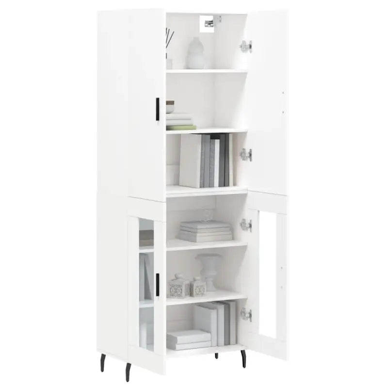 Hoge kast van bewerkt hout met duurzame charme en unieke uitstraling - Dressoirs & buffetkasten