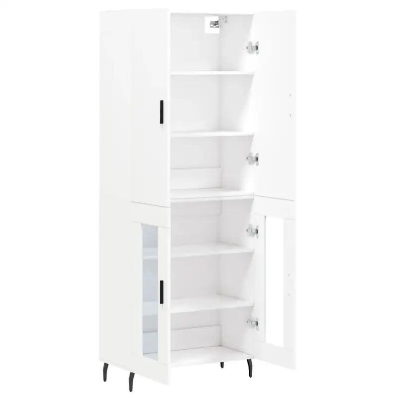 Hoge kast van bewerkt hout met duurzame charme en unieke uitstraling - Dressoirs & buffetkasten