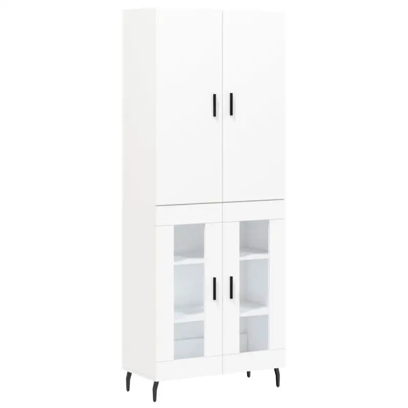 Hoge kast van bewerkt hout met duurzame charme en unieke uitstraling - Dressoirs & buffetkasten