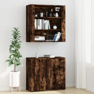Hoge kast van bewerkt hout met duurzame en stabiele afwerking - Dressoirs & buffetkasten