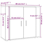 Hoge kast van bewerkt hout met duurzame en stabiele afwerking - Dressoirs & buffetkasten