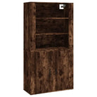 Hoge kast van bewerkt hout met duurzame en stabiele afwerking - Dressoirs & buffetkasten