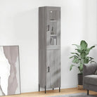 Hoge kast van bewerkt hout met duurzame en stabiele afwerking - Grijs sonoma / 1 / 1 deur - Dressoirs & buffetkasten