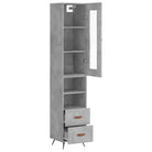 Hoge kast van bewerkt hout met duurzame en stabiele kwaliteit - Dressoirs & buffetkasten
