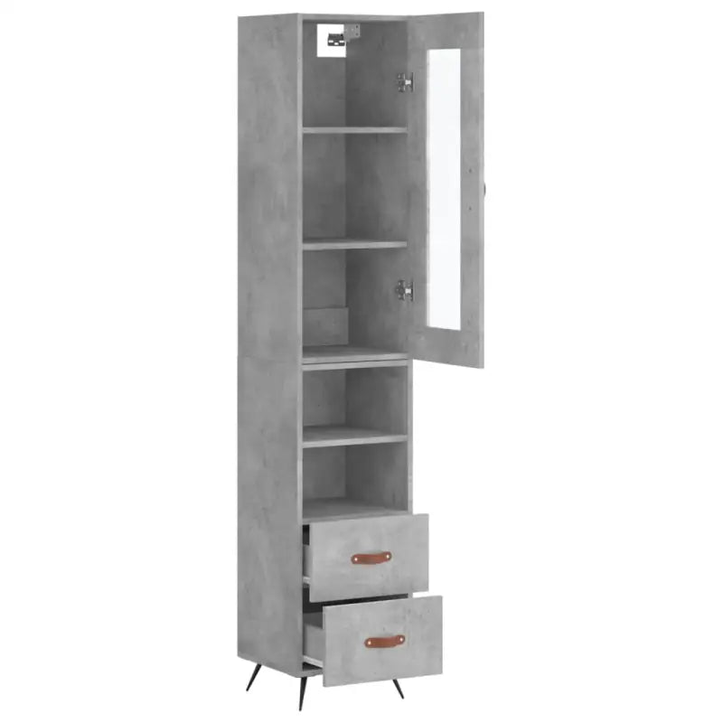 Hoge kast van bewerkt hout met duurzame en stabiele kwaliteit - Dressoirs & buffetkasten