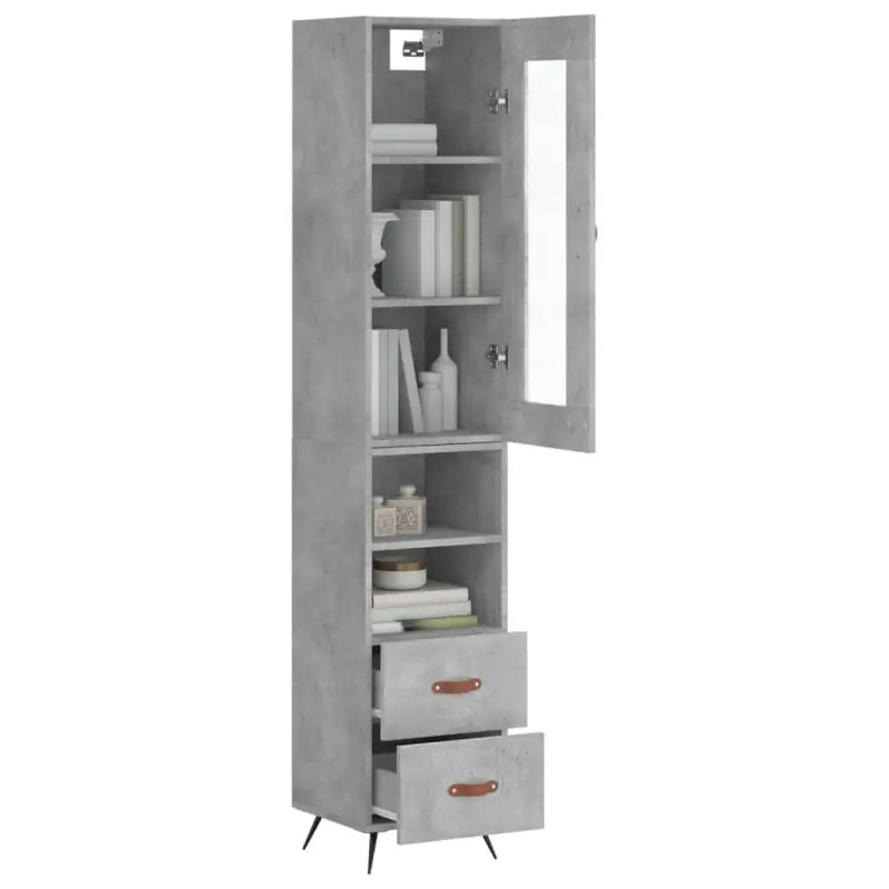 Hoge kast van bewerkt hout met duurzame en stabiele kwaliteit - Dressoirs & buffetkasten