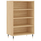 Hoge kast van bewerkt hout met duurzame en stijlvolle afwerking - Dressoirs & buffetkasten