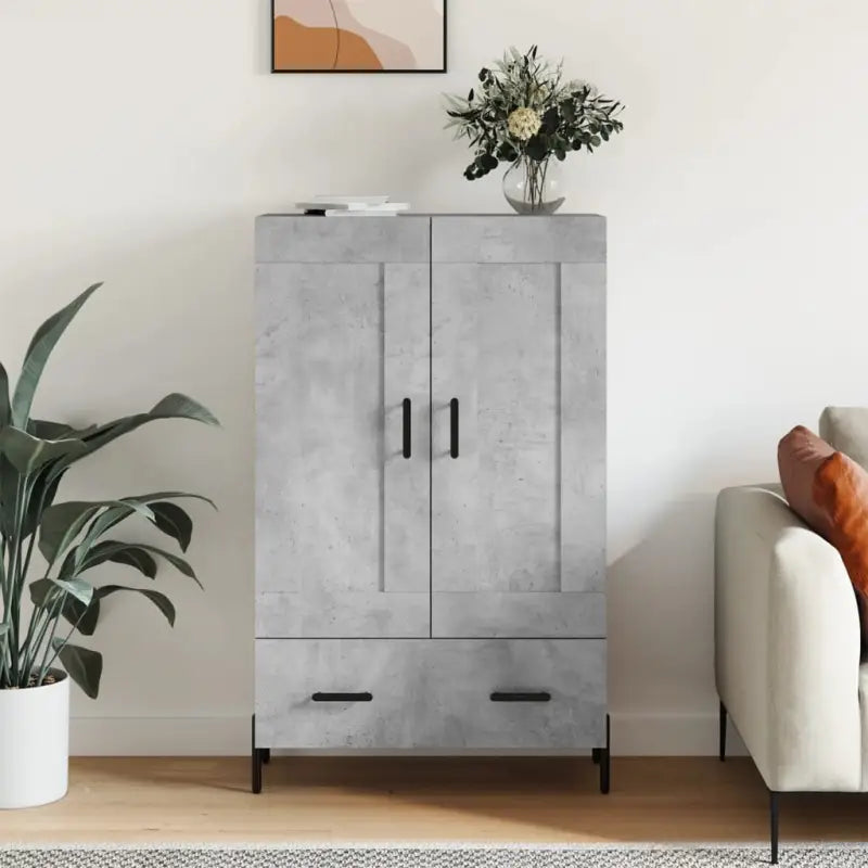 Hoge kast van bewerkt hout met duurzame en stijlvolle afwerking - Dressoirs & buffetkasten