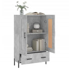 Hoge kast van bewerkt hout met duurzame en stijlvolle afwerking - Dressoirs & buffetkasten