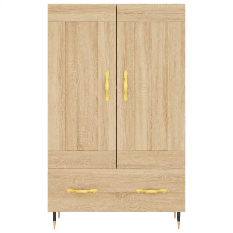 Hoge kast van bewerkt hout met duurzame en stijlvolle afwerking - Dressoirs & buffetkasten