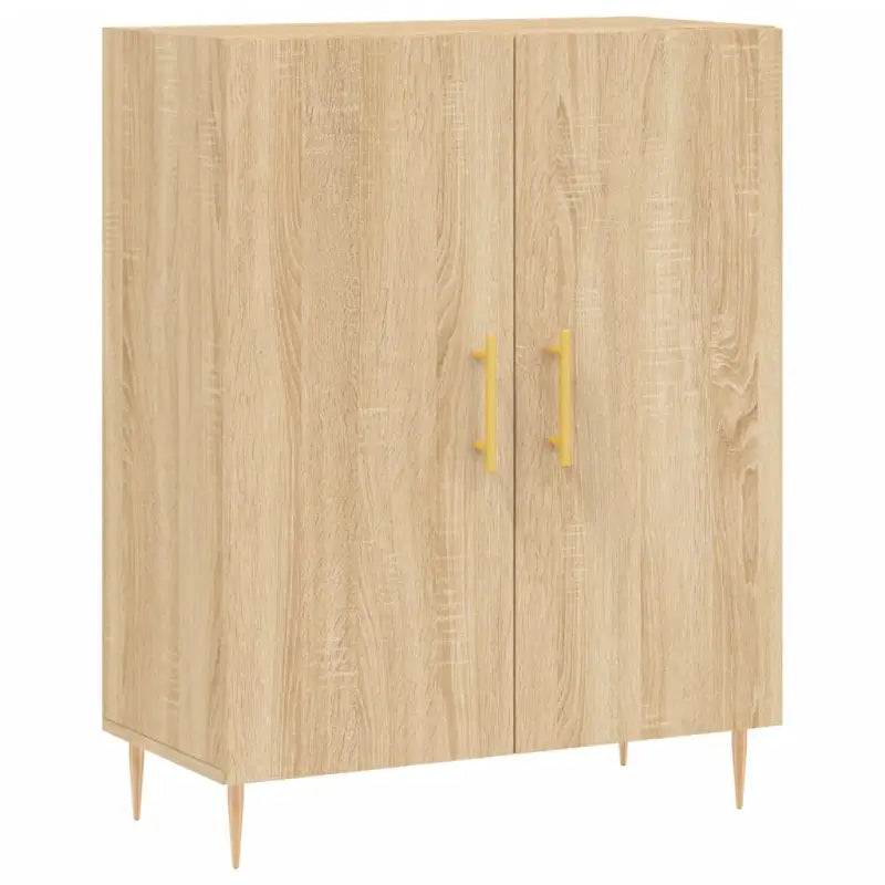 Hoge kast van bewerkt hout met duurzame en stijlvolle afwerking - Dressoirs & buffetkasten