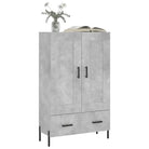 Hoge kast van bewerkt hout met duurzame en stijlvolle afwerking - Dressoirs & buffetkasten