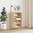 Hoge kast van bewerkt hout met duurzame en stijlvolle afwerking - Sonoma eiken / 1 - Dressoirs & buffetkasten