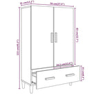 Hoge kast van bewerkt hout met elegante afwerking en duurzame kwaliteit - Dressoirs & buffetkasten